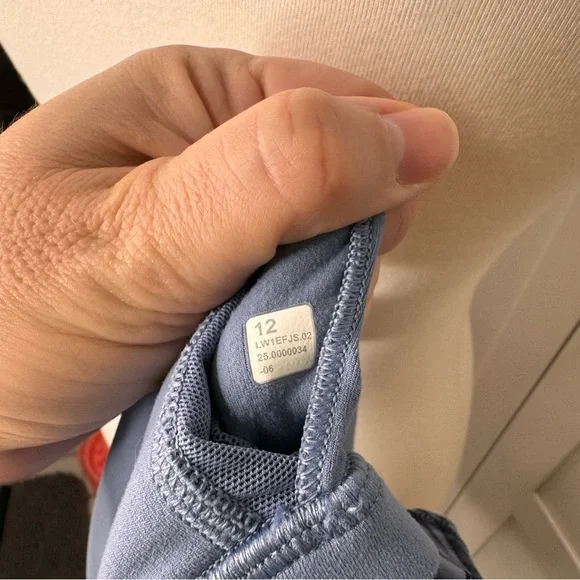 Lululemon Align Tank Top *Light Support Glow Grid Washed Denim Multi Size 12 - Picture 5 of 6